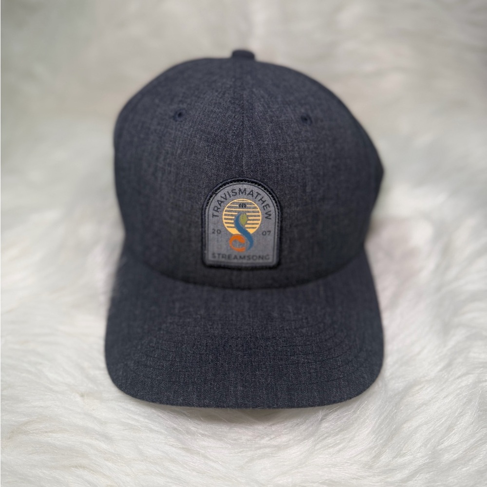 Travis Mathew Charcoal Gray Patch Logo Baseball Cap